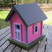 Birdhouse, Donette's Cottage, Pink with Purple