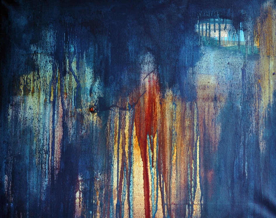 Dark sky - original oil on canvas painting - 16x20 inch