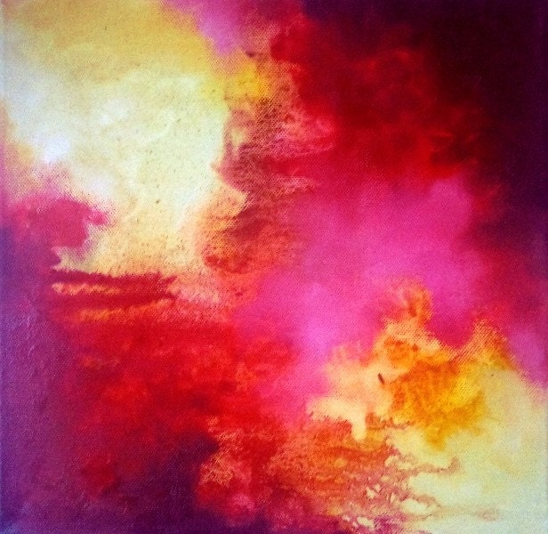 Abstract 45 - original oil painting 12x12 inch SALE 50% OFF