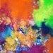 Spring Flowers Original Abstract Painting, Colorful Abstract Art 9x7 inch