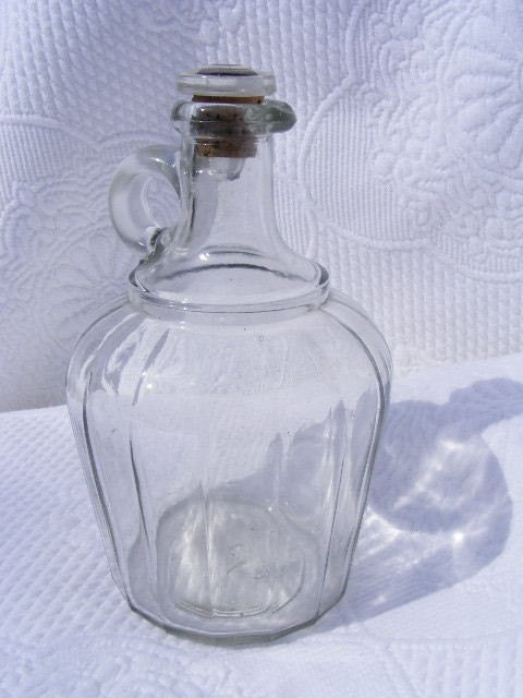 Antique EAPG GLASS PANEL Jug Cruet Vinegar by violetsandgrace