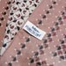 Vintage Scarf 70s TINY UMBRELLAS Totes Rain April Showers - Mauve, Black, Ivory