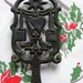 CAST IRON TRIVET Folk Art - Birds 50s 60s Heart