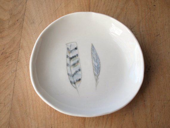porcelain feather dish . no94