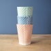 porcelain tumblers. mint. blue. teal