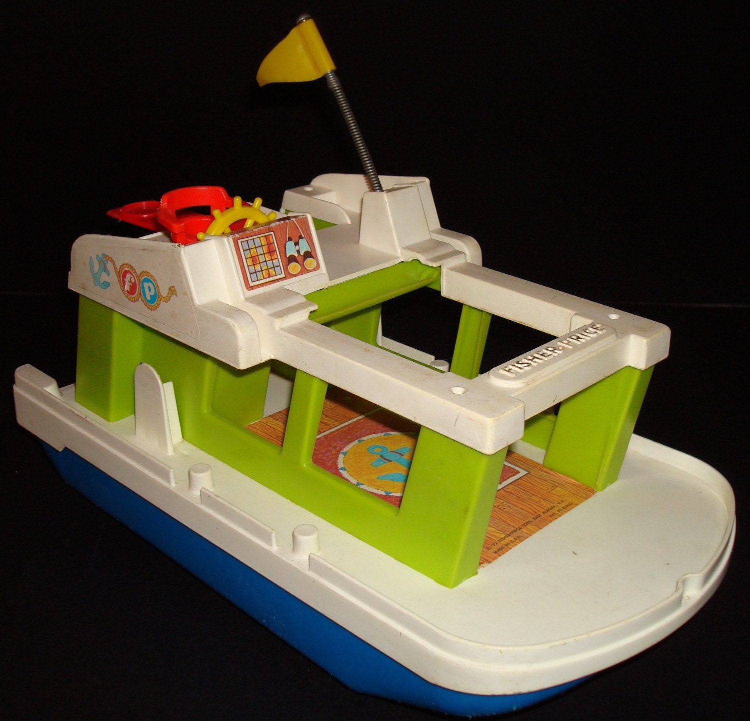 1972 Vintage Fisher Price Little People House Boat by starinites