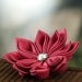 Silk Flower Brooch: Wedding Dress Brooches, Tsumami Kanzashi - Coral Flush