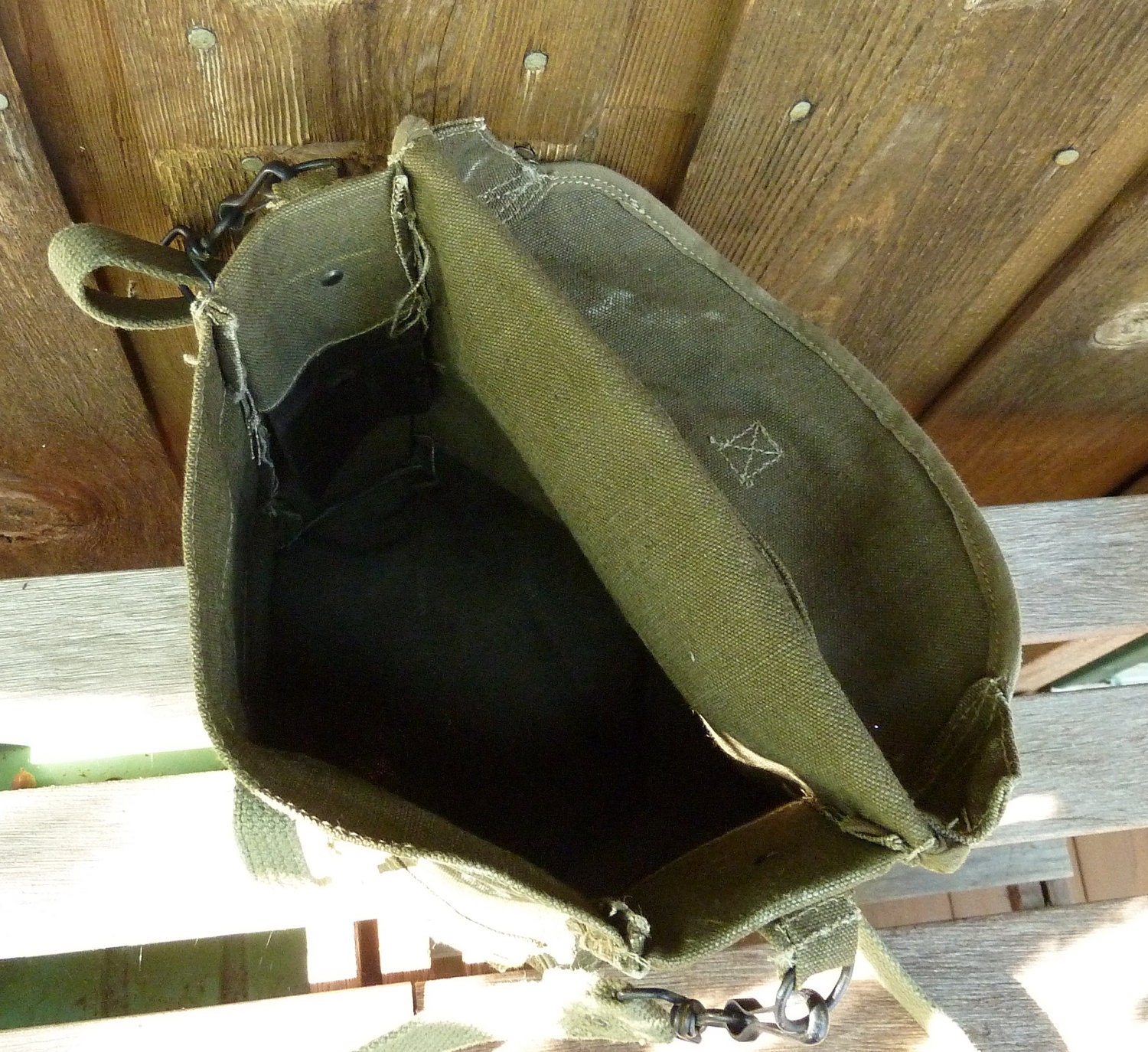 Vintage French Military Mini Messenger Bag - Just plain cool. LAST ONE.
