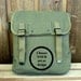 Large -CUSTOM ART - Hand Painted -  Vintage Style Military Canvas Backpack / Rucksack.