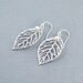 Leaf Earrings with Freshwater Pearls Sterling Silver Earwires