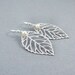 Leaf Earrings with Freshwater Pearls Sterling Silver Earwires