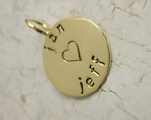 14K Solid Gold 5/8" Charm with Soldered Bale