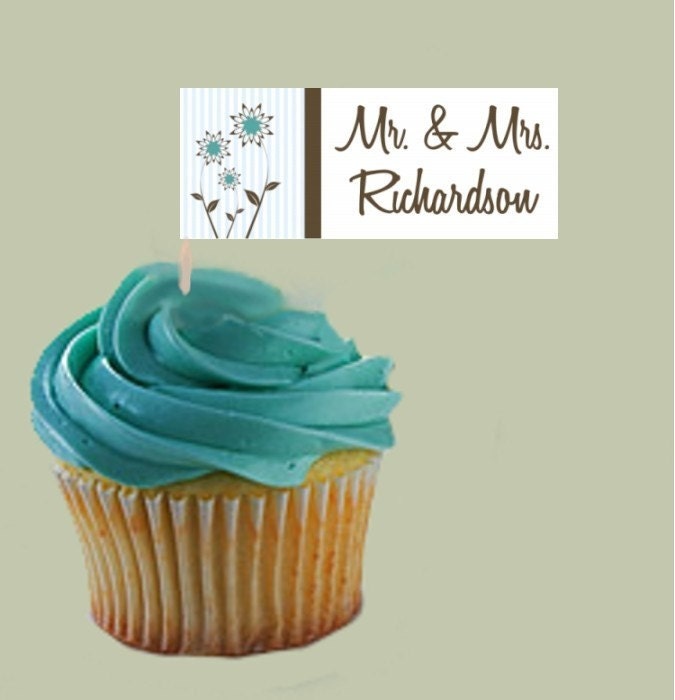 Cupcake dessert flags to match your decor wedding birthday christening shower holidays favors custom design just for you