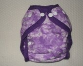 Purple floral tie dye one size AI2 Diaper Cover