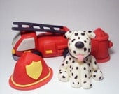 Firefighter Cake Topper Set of 4 Perfect for Birthdays, Baby Showers and More Il_170x135