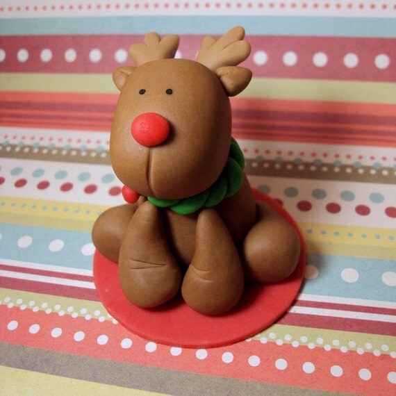 6 Reindeer Cupcake Toppers for Christmas Parties and Winter Events Il_570xn