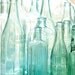 antique bottles no. 3... sunlight through blue green glass by leaping gazelle