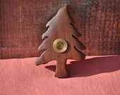 Wooden Tree Candle Holder - Walnut