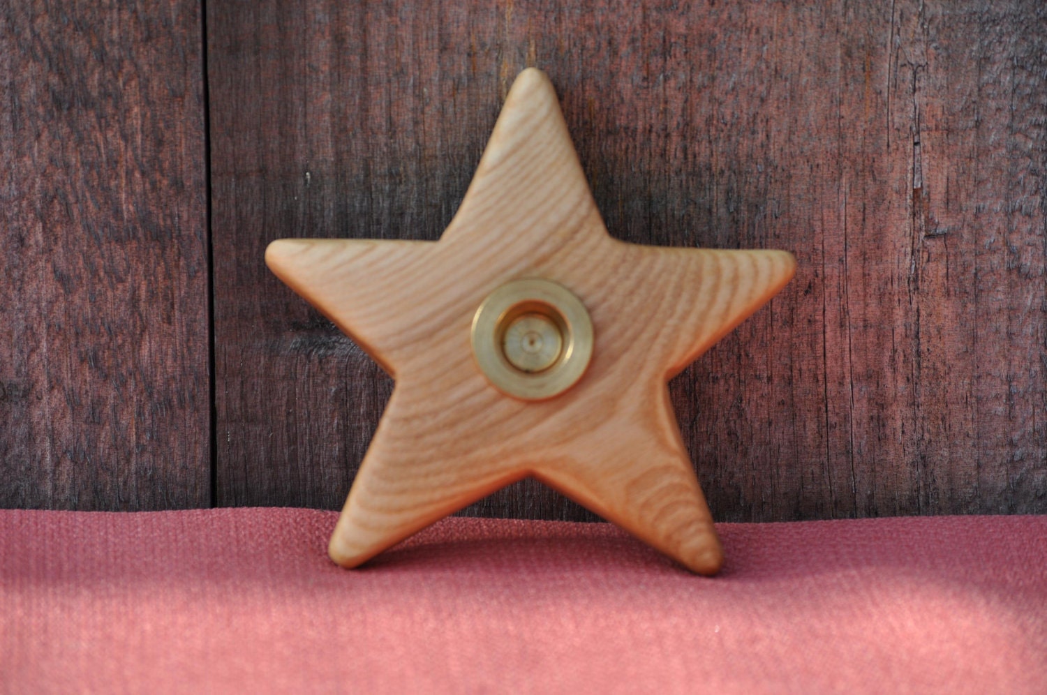Wooden Star Candle Holder - Ash