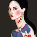 PRINT / Exotic flower tattoo / 8x11