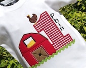 Farm Birthday Barn Tee with Age
