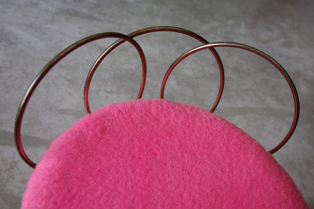 pink and gold vanity chair