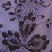 Reserved Until Monday Vintage 50s Vixen Luminous Purple Hue Cocktail Party Dress with Embossed Black Velvet and Rhinestones