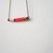 DAVIS necklace - ethnic inspired, textile and leather with antiqued brass chain (persimmon wildberry pearl)