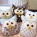 Reserved for schottc .....20 Darling Little Blue and Brown Owl Ornaments...Made with Lily and Will fabric...Soooo Cute