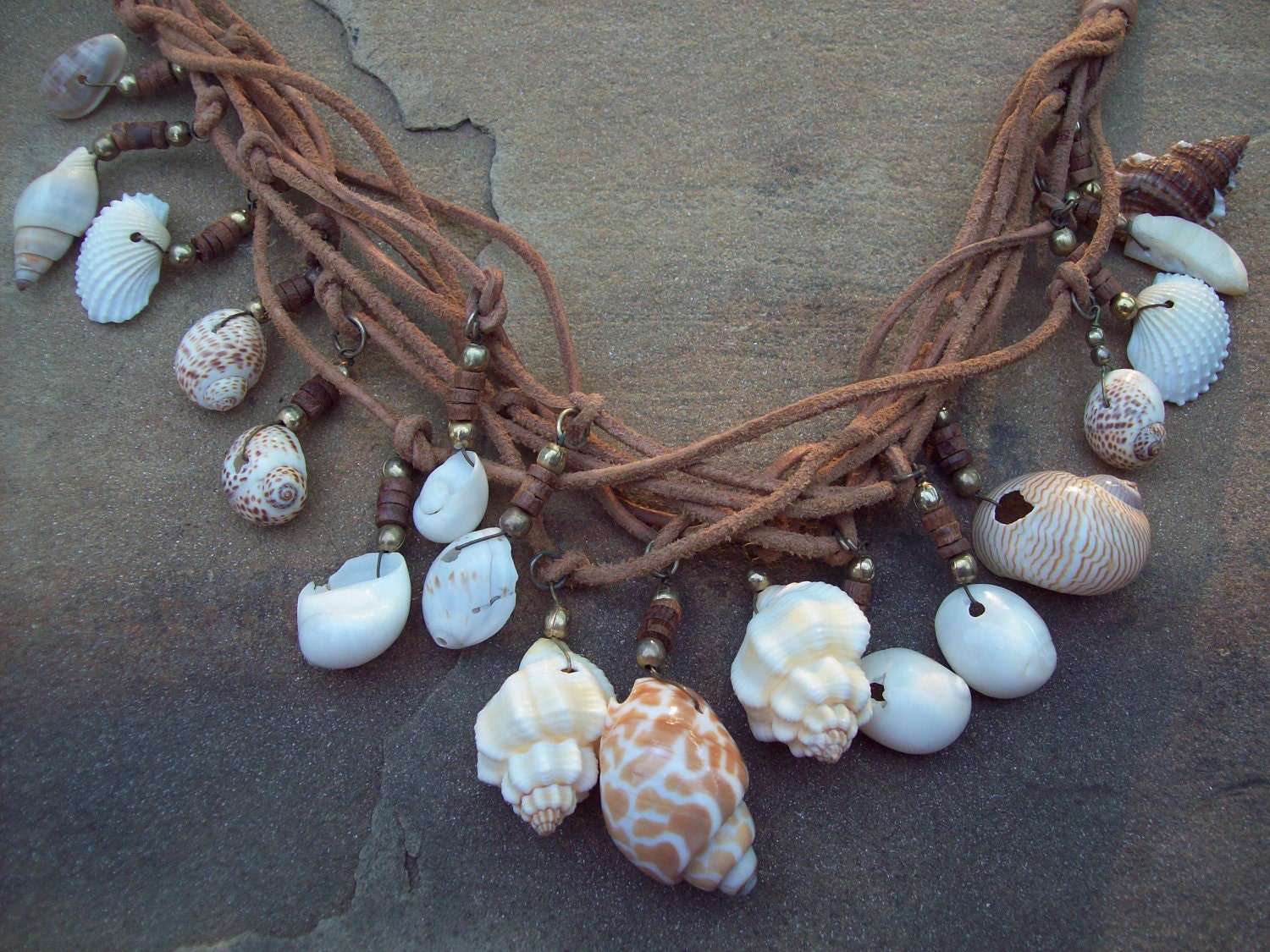 Vintage Statement Shell Necklace