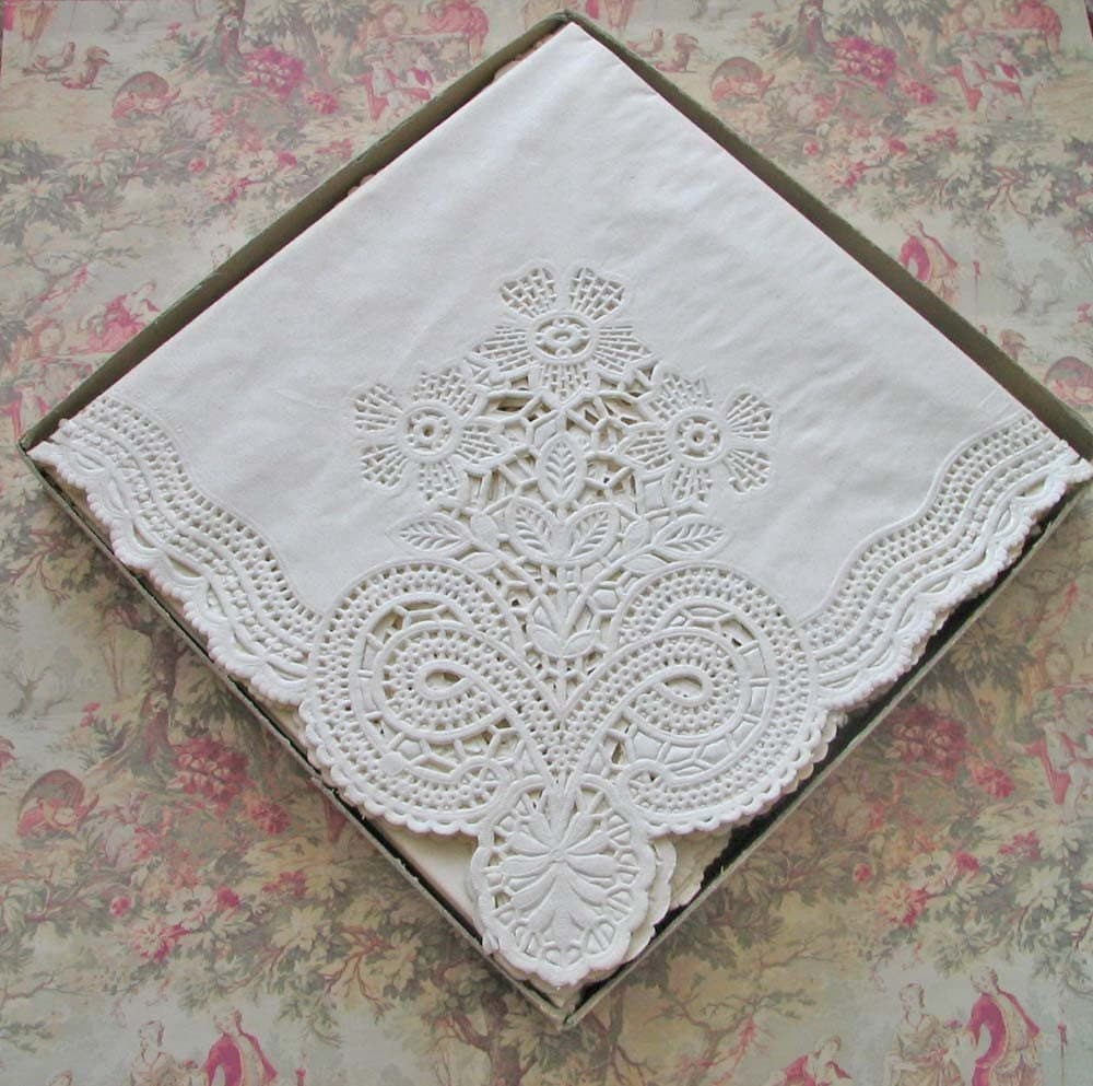 English Paper Lace Napkins by ExuberantHousewifery on Etsy