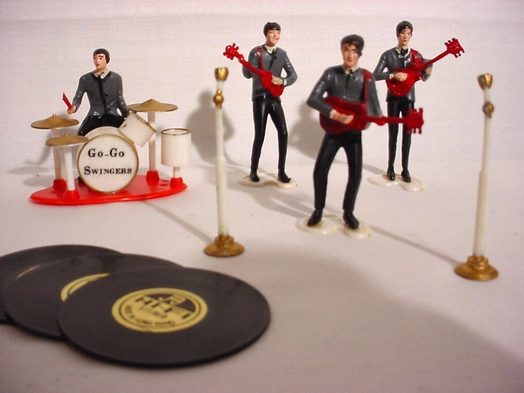 Vintage Beatles Go Go Swingers Cake Topper By RebeccasTreasury