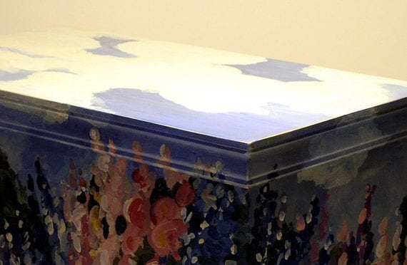 Painted Furniture Farmhouse Cottage Storage Trunk