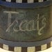Painted Wood Canister with Lid Treats Vintage Farmhouse Cottage Chic