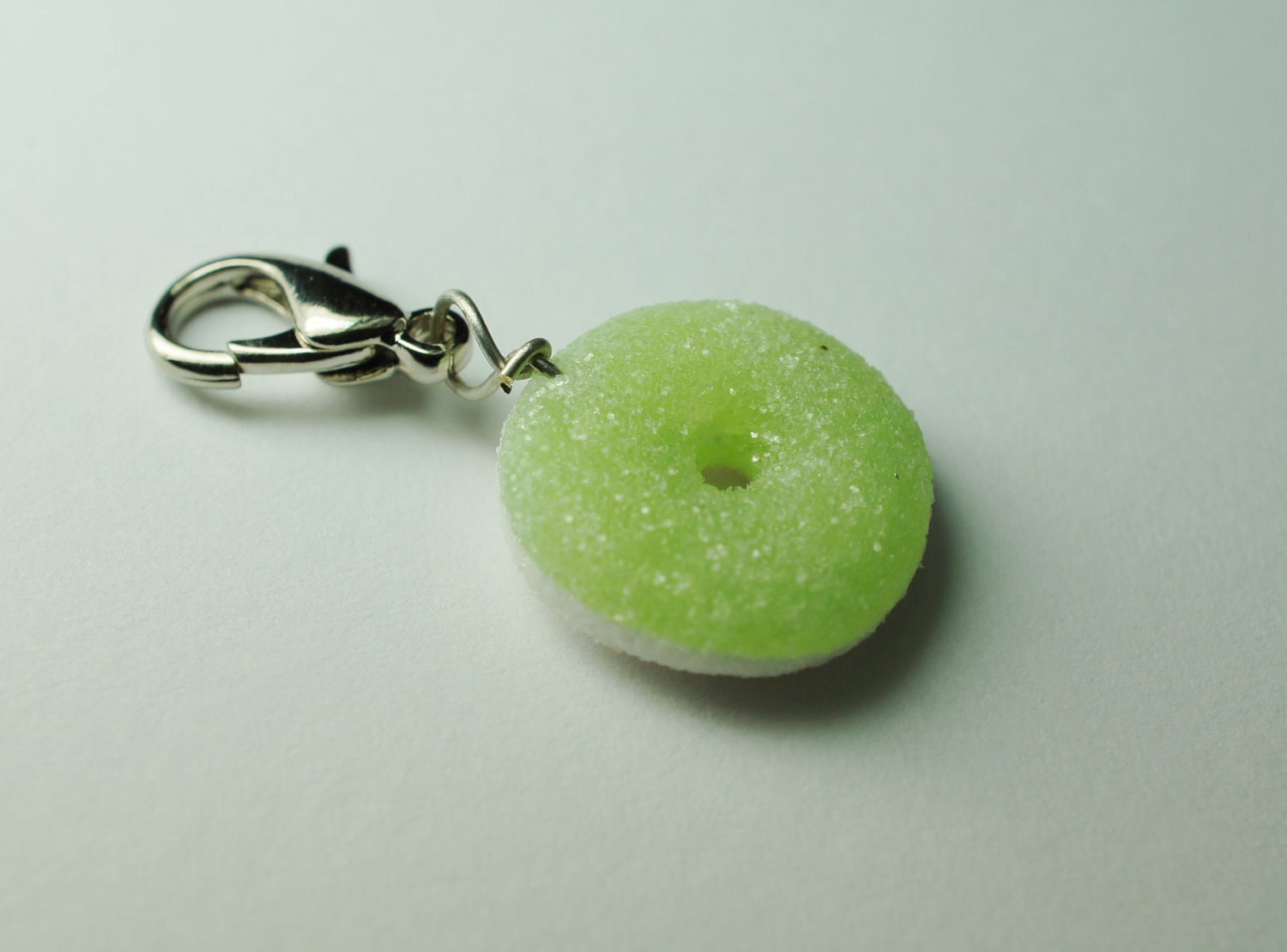 Green Apple Gummy Ring, Miniature Food Charm