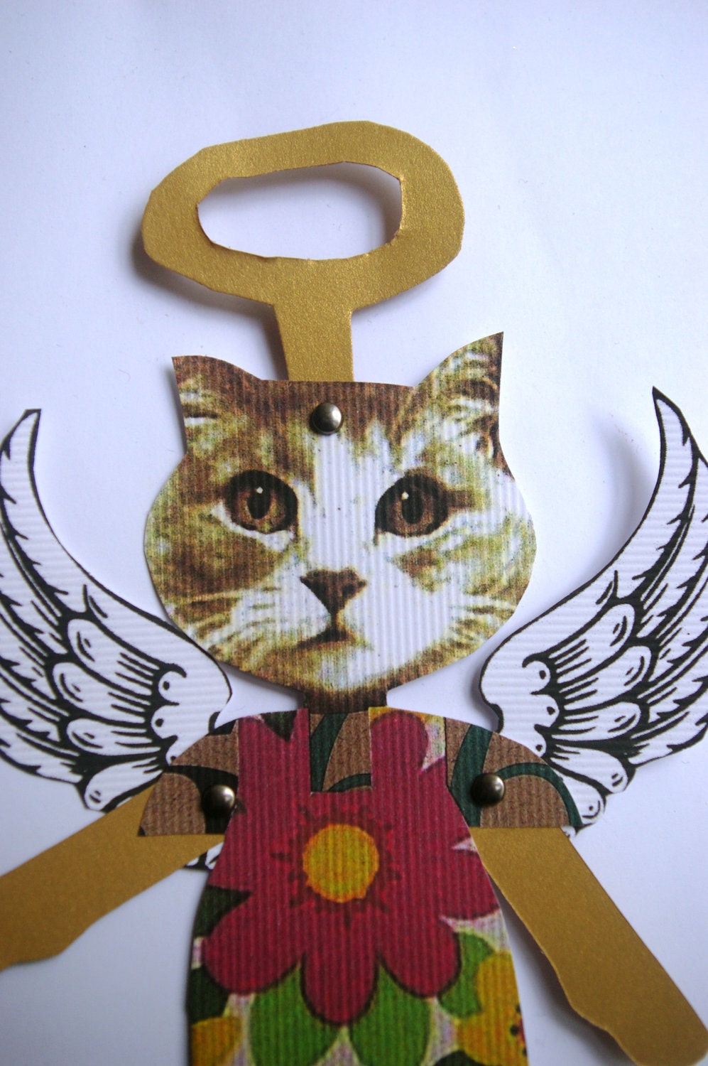 Cat Sympathy Paper Doll Greeting Card