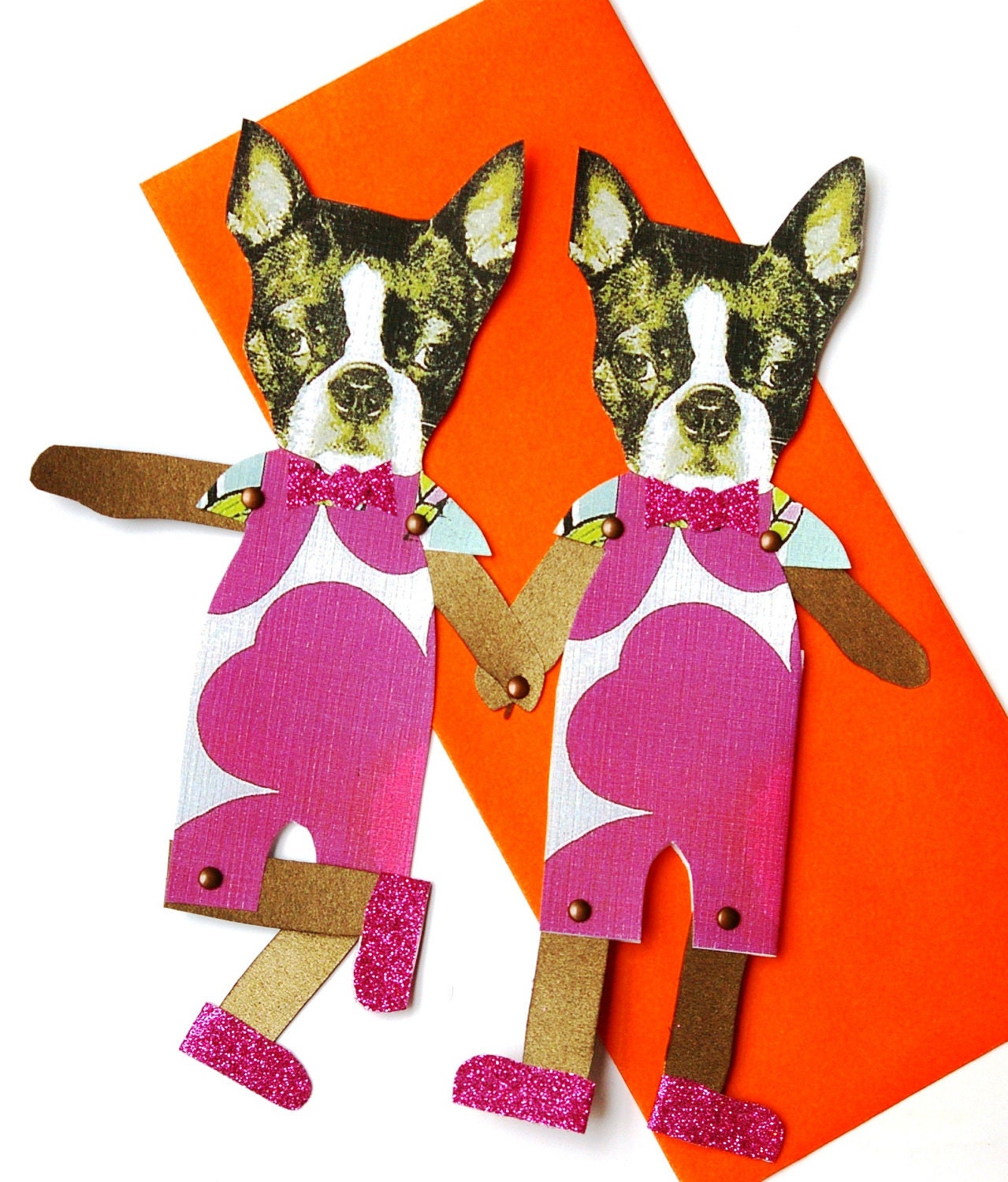 Same Sex (Male) Love Paper Doll Greeting Card