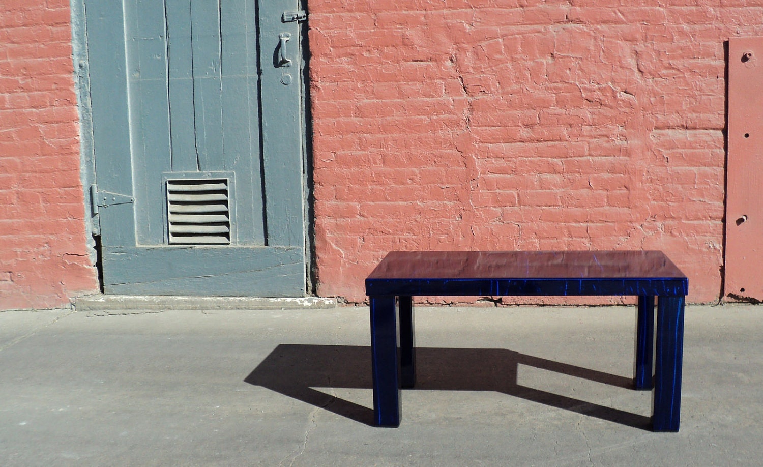 Contemporary Coffee Table - Blueberry Blue