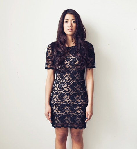 Lace T Dress - Black  XS - XL