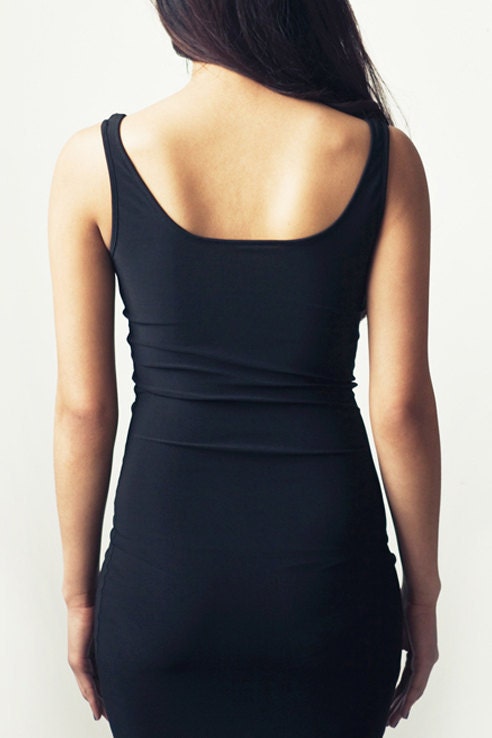 Lace Column Dress (L) Black