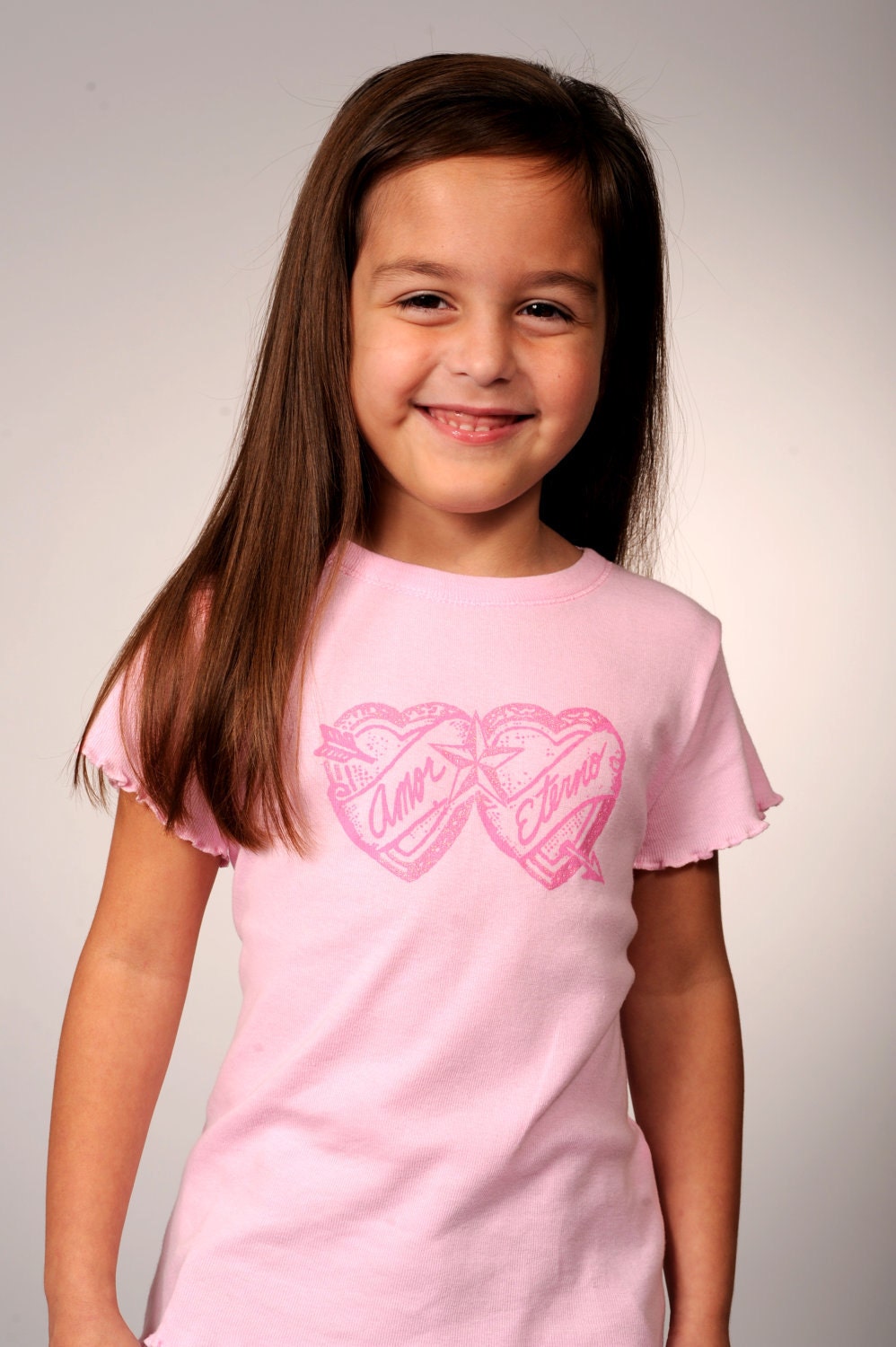 SALE Amor Eterno Star and Hearts Little Girls' T-shirt - 4T and 5/6