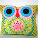 NEW/ Polyfil Stuffed flower bed 2 owl pillow/Ready to ship