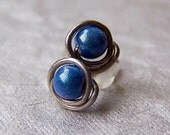 Titanium Glo Earrings - Blue pure titanium posts