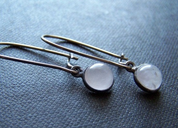 Libertad - Pick Your Color - pure titanium gemstone dangle earrings