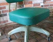 Reserved for Liz - Green Industrial Rolling Office Chair - damamima Reserved for Liz - Green Industrial Rolling Office Chair - damamima