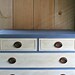 Vintage Mid-century Dresser painted two tone violet & white