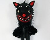 Black Cat Creepling Folk Art Clothes Pin Ornament