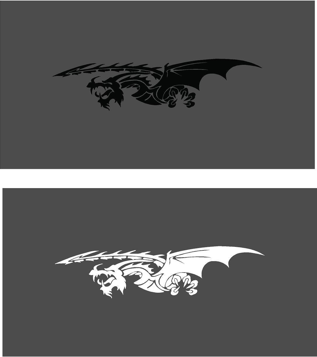 Dragon Flying Vinyl  Laptop Decal