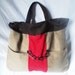 Tweed Red handbag - Soft Ultra Suede handbag - READY TO SHIP
