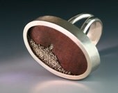 Getting to Know You Ring - Sterling SIlver, Rosewood, Glass